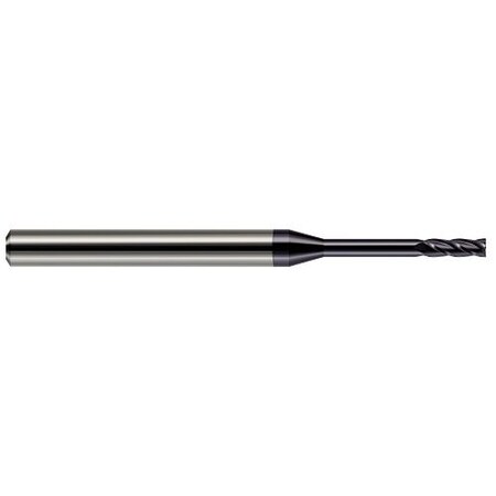 Harvey Tool 1/32 Cutter dia. x 3/32 x 0.2810 in. 9/32 Reach Carbide Square End Mill, 4 Flutes, AlTiN Coated 735331-C3